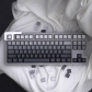 Gradient Grey Top / Side Legends 104+21 Full PBT Dye Sublimation Keycaps Set for Cherry MX Mechanical Gaming Keyboard